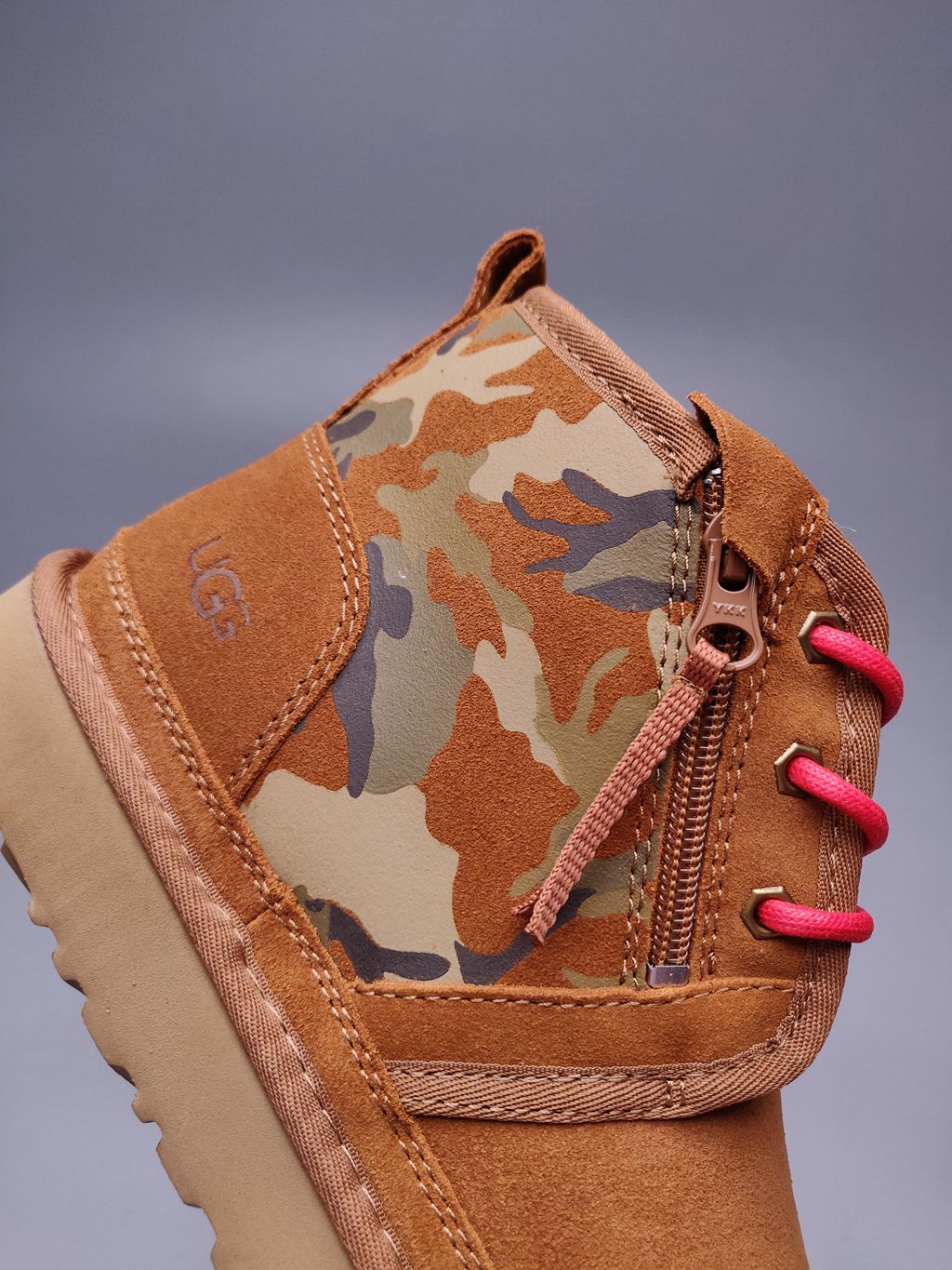 4193 Color-Block Camo Men’s Boots – Chestnut (In Stock)