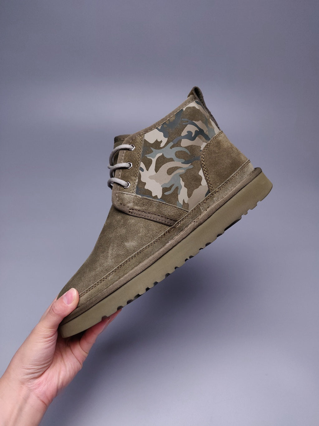 4193 Color-Block Camo Men’s Boots – Army Green (In Stock)