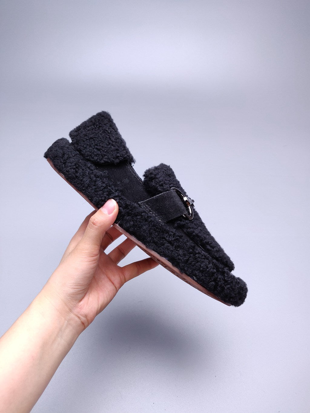 9727 Teddy Curly Loafers – Black (In Stock)
