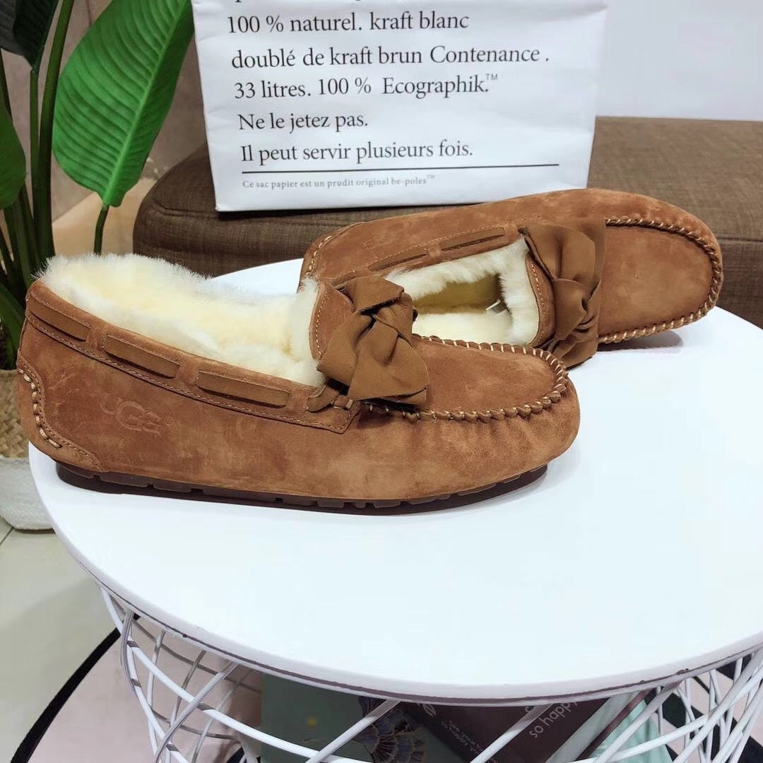 0031 Bow-Tie Driving Loafers – Chestnut