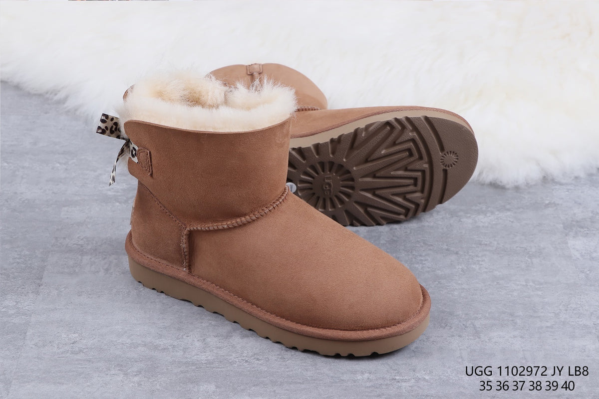 2972 Classic Mini II Exotic Bow Boots – Chestnut (In Stock)