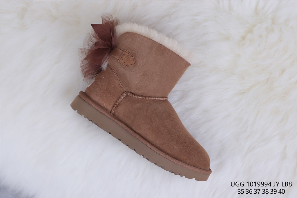 9994 Classic Mini II Mesh Bow Boots – Chestnut (In Stock)