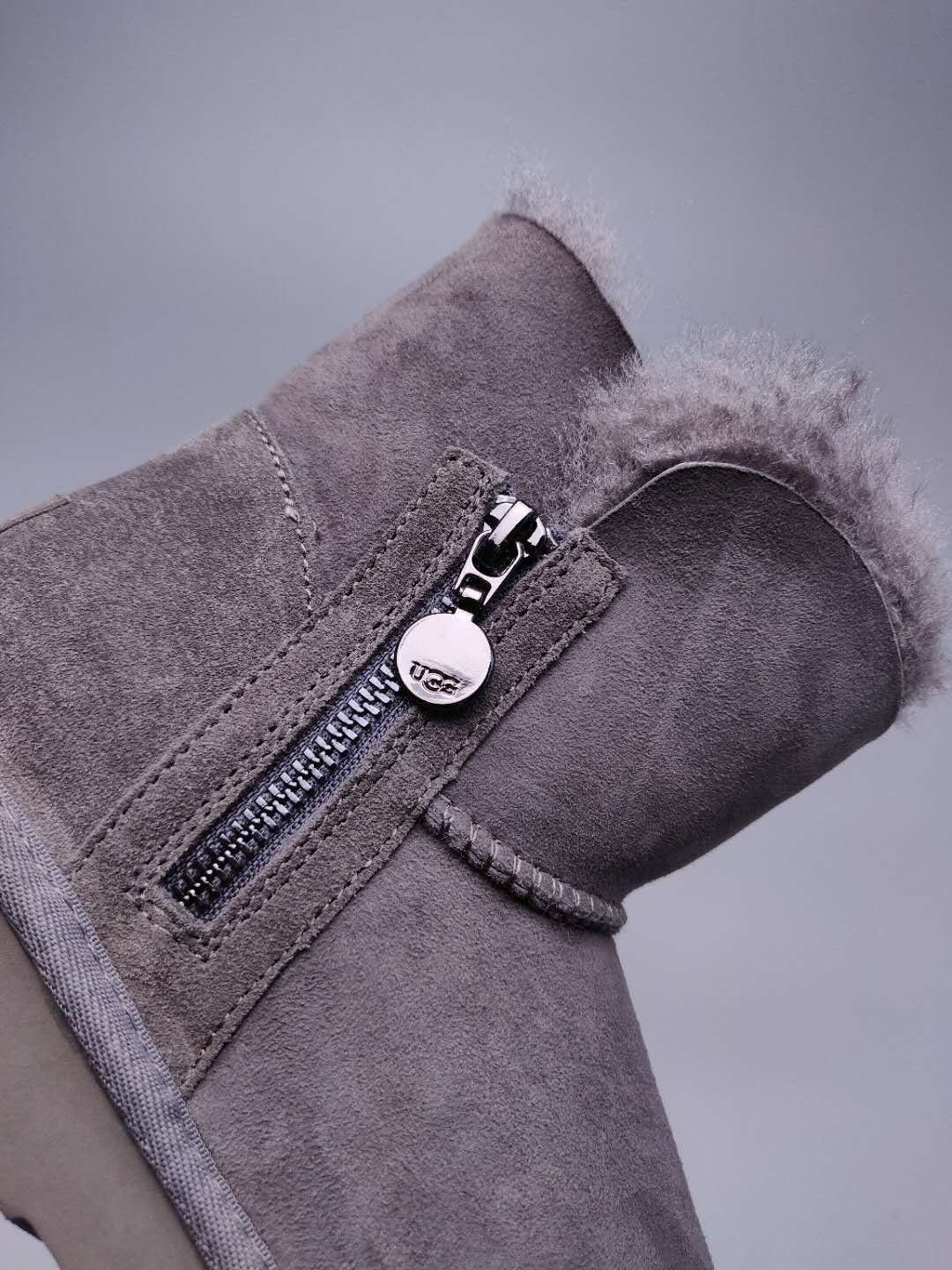 2481 Side-Zip Ankle Boots – Grey (In Stock)