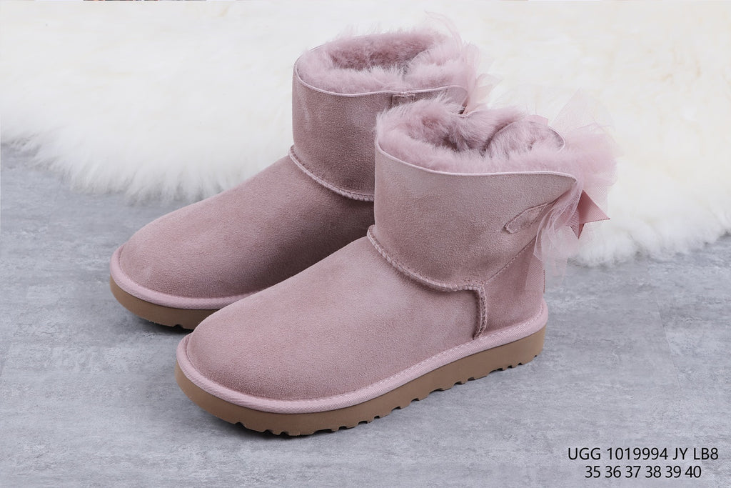 9994 Classic Mini II Mesh Bow Boots – Dusk Pink (In Stock)