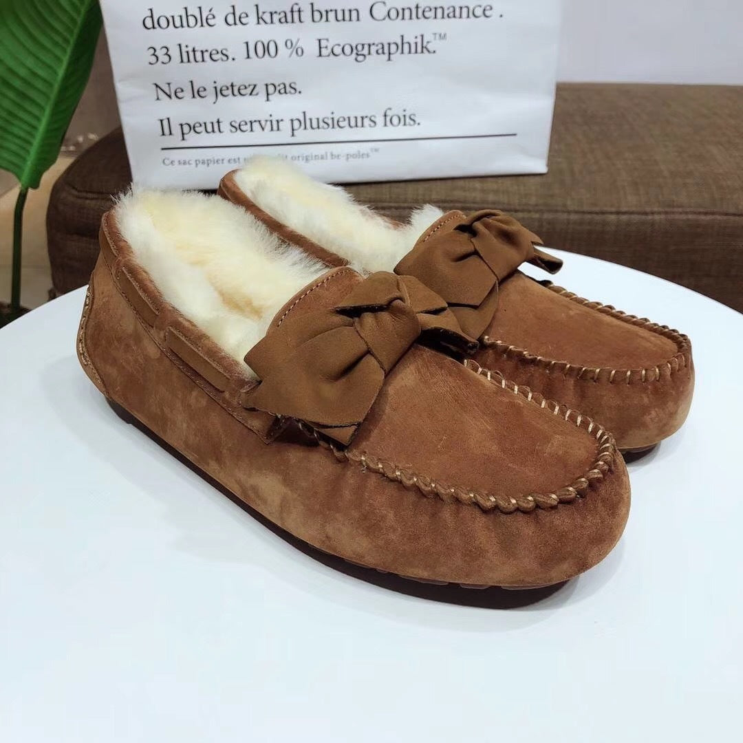 0031 Bow-Tie Driving Loafers – Chestnut