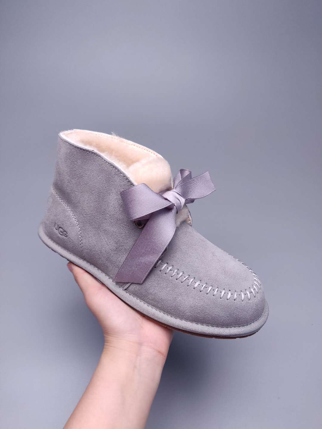 9934 Lace-Up Boots – Light Grey (In Stock)