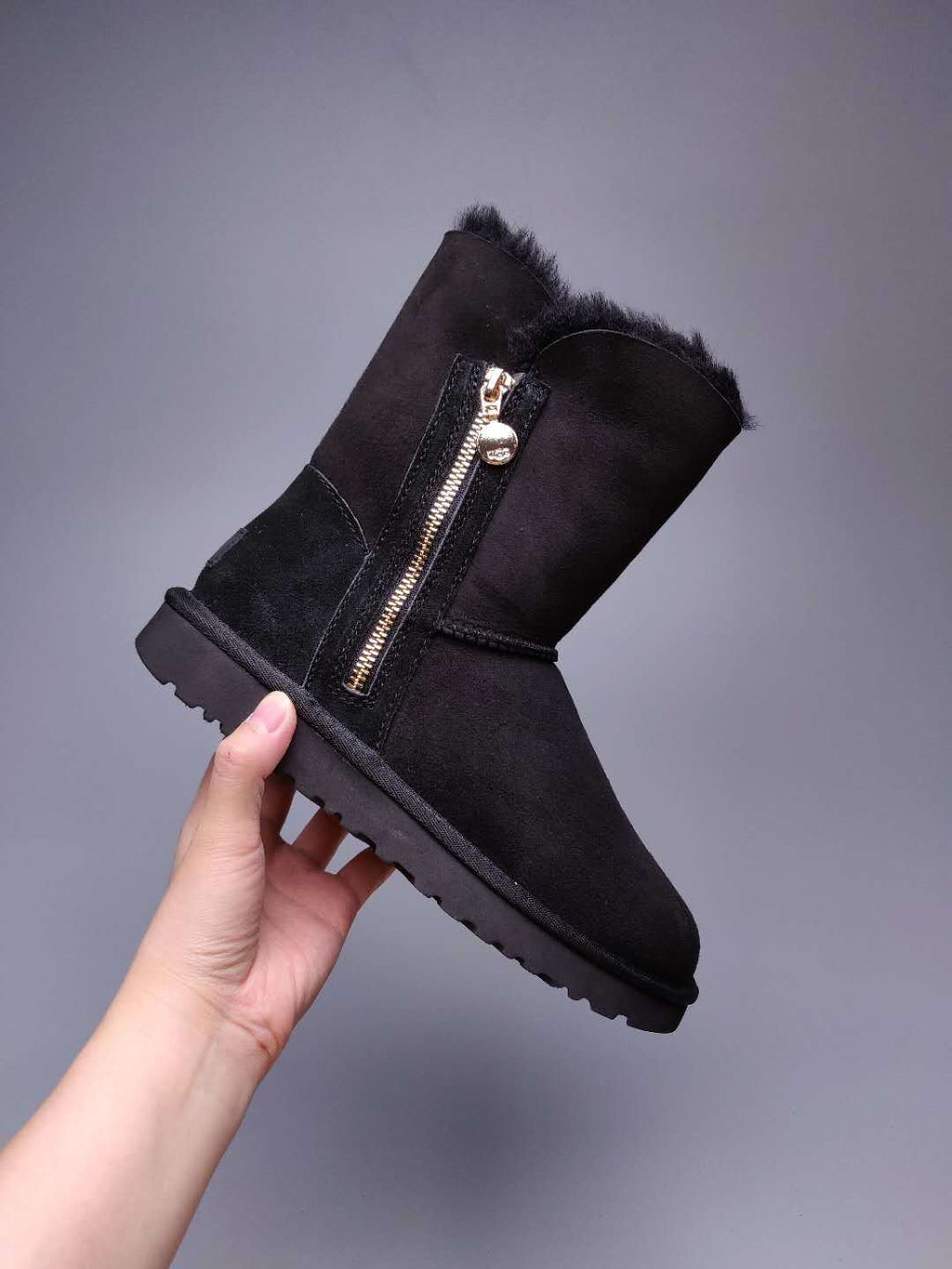 2480 Side-Zip Mid-Calf Boots – Black (In Stock)