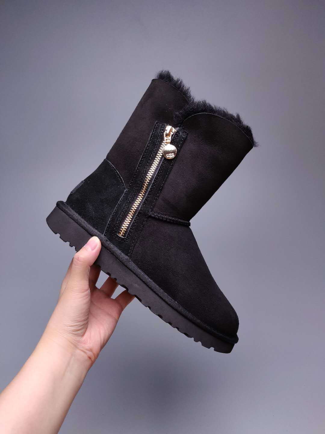 2480 Side-Zip Mid-Calf Boots – Black (In Stock)
