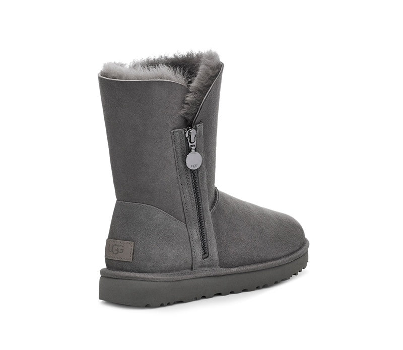 2480 Side-Zip Mid-Calf Boots – Grey (In Stock)