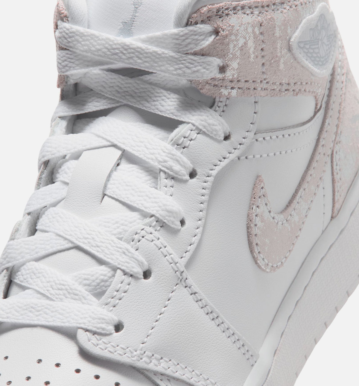 Air Jordan 1 Mid SE GS Sneakers | White/Field Silver