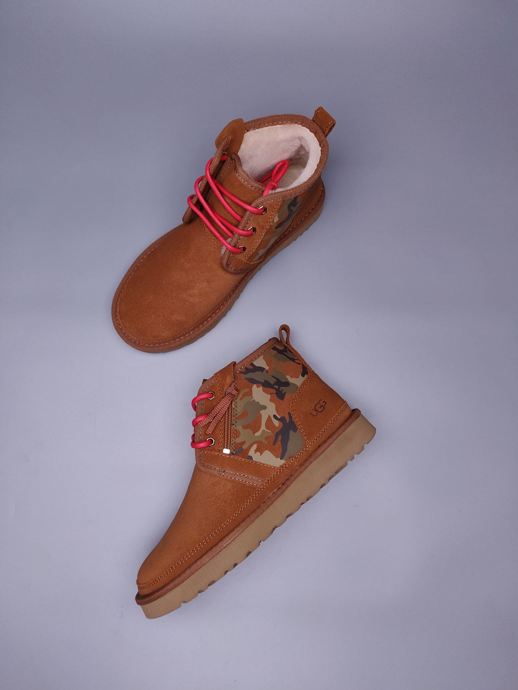 4193 Color-Block Camo Men’s Boots – Chestnut (In Stock)