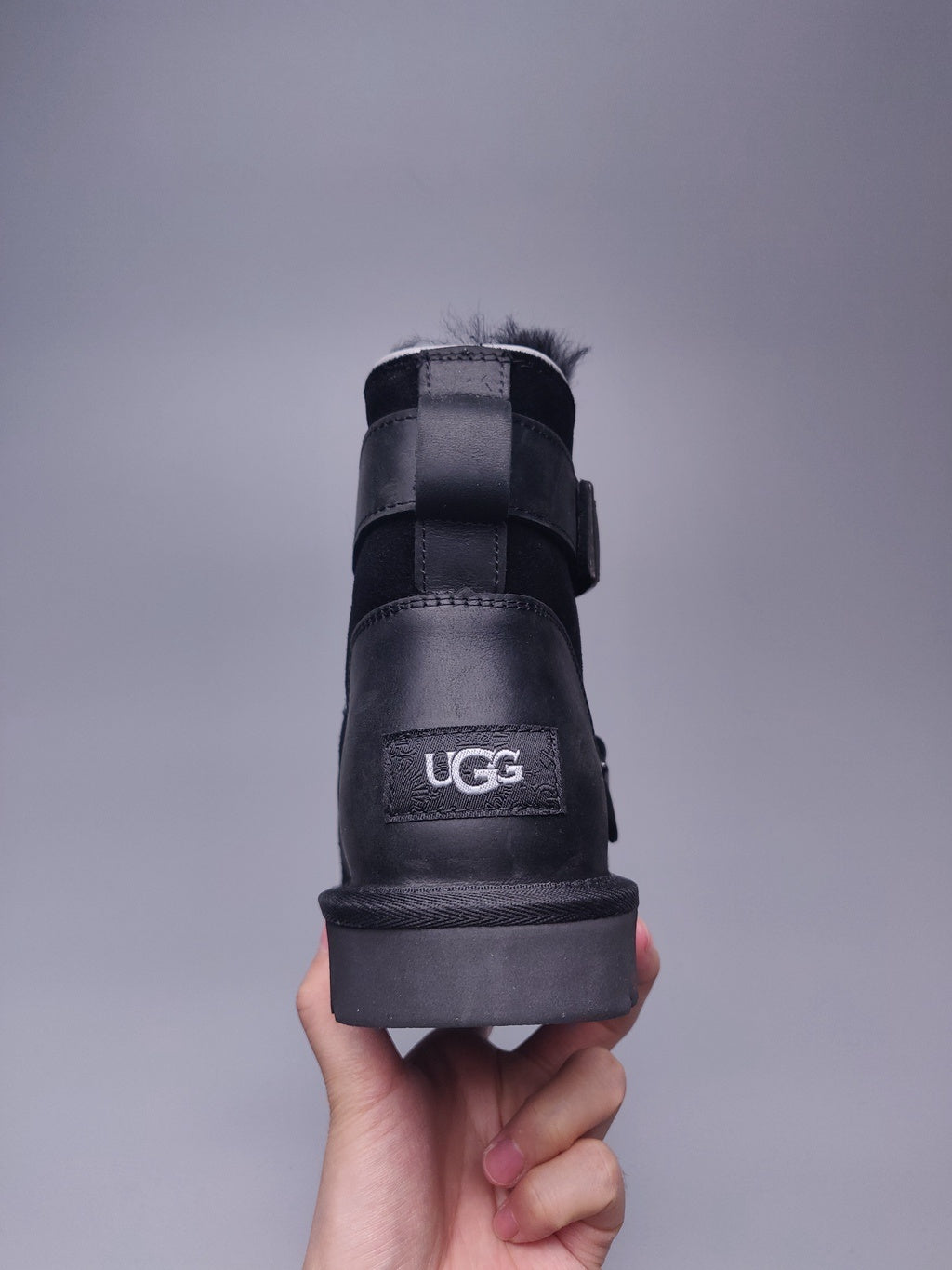 8358 Glow-in-the-Dark Moto Snow Boots – Black (In Stock)