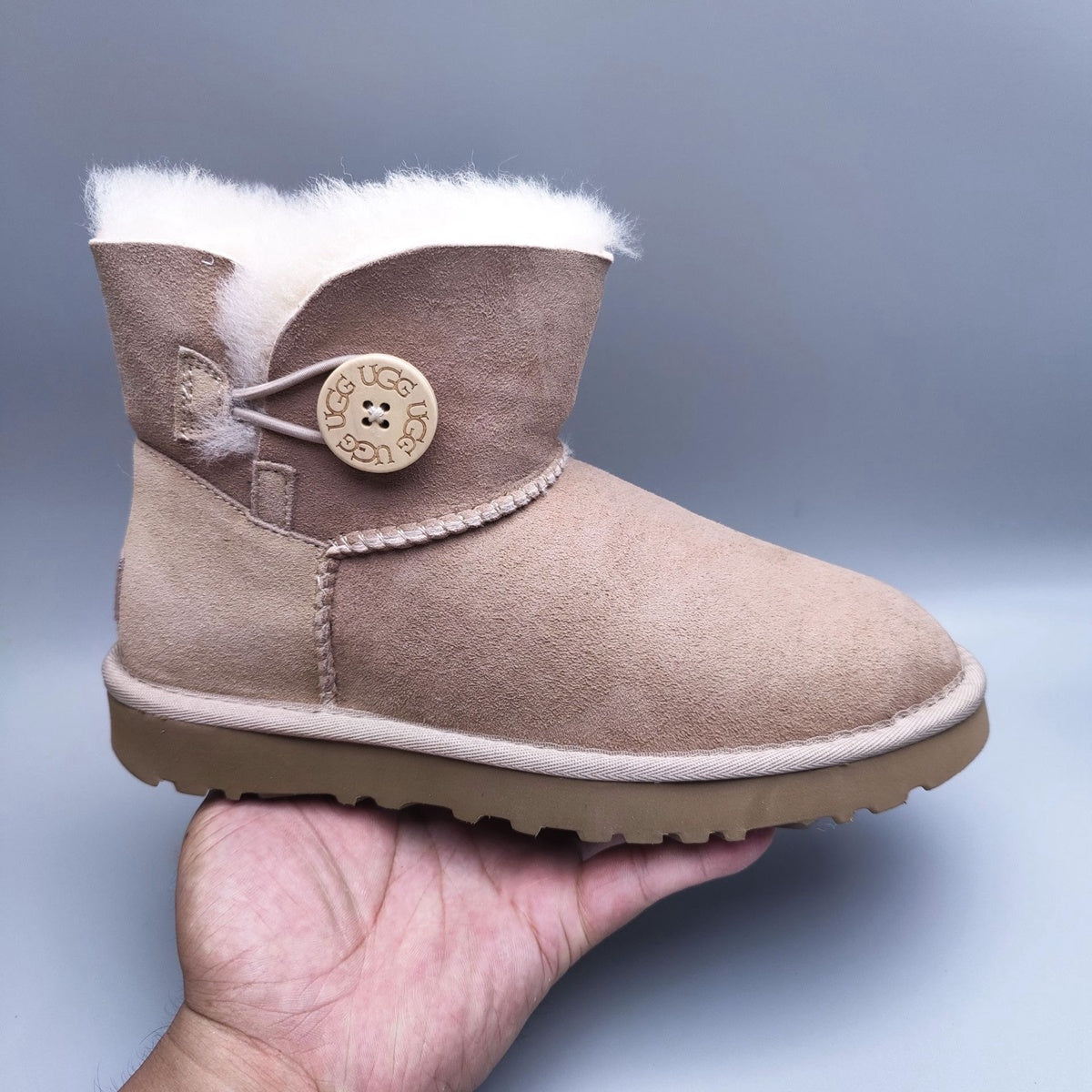 6422 Mini Bailey Button II Boots – Sand (In Stock)