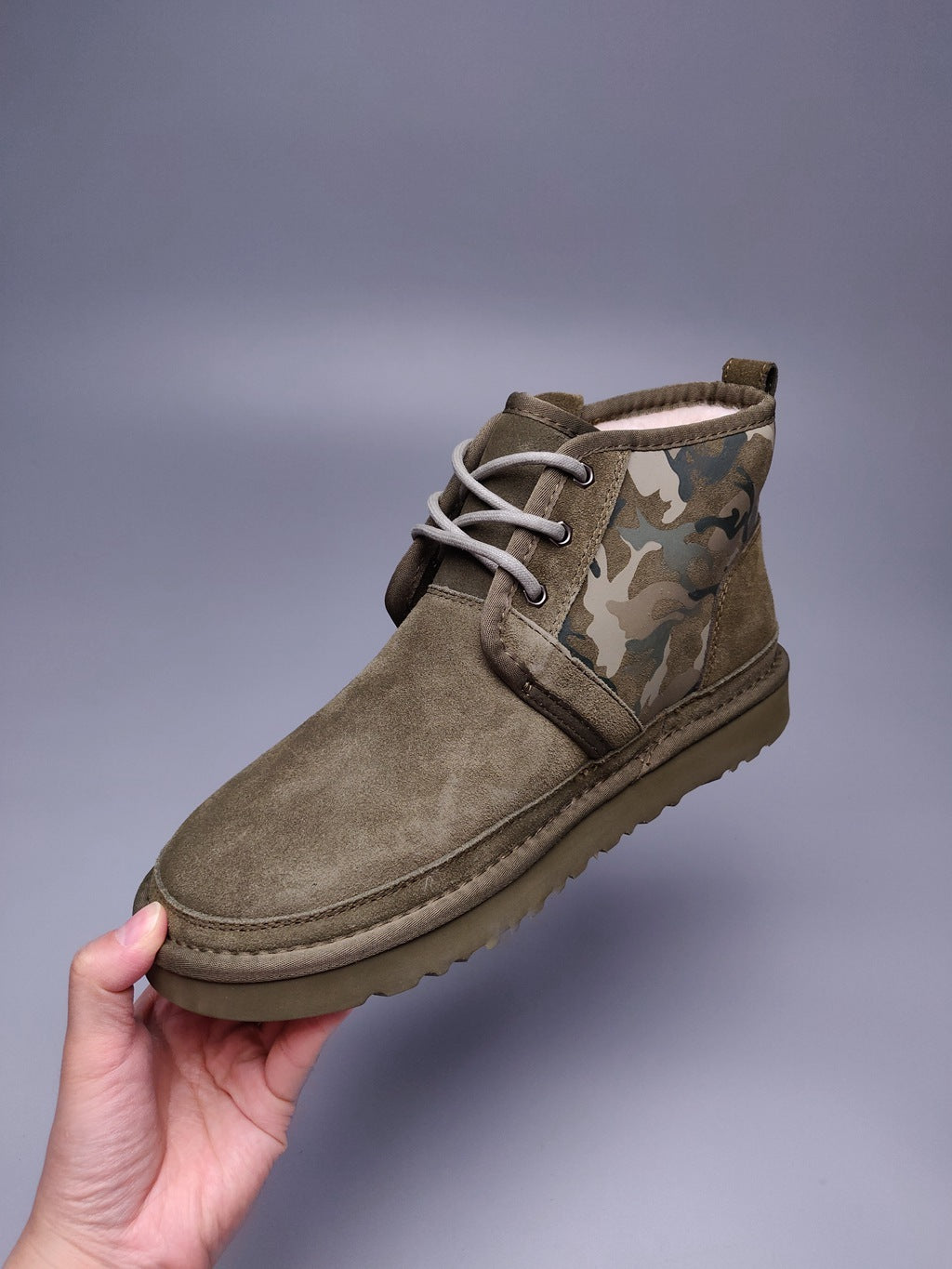 4193 Color-Block Camo Men’s Boots – Army Green (In Stock)