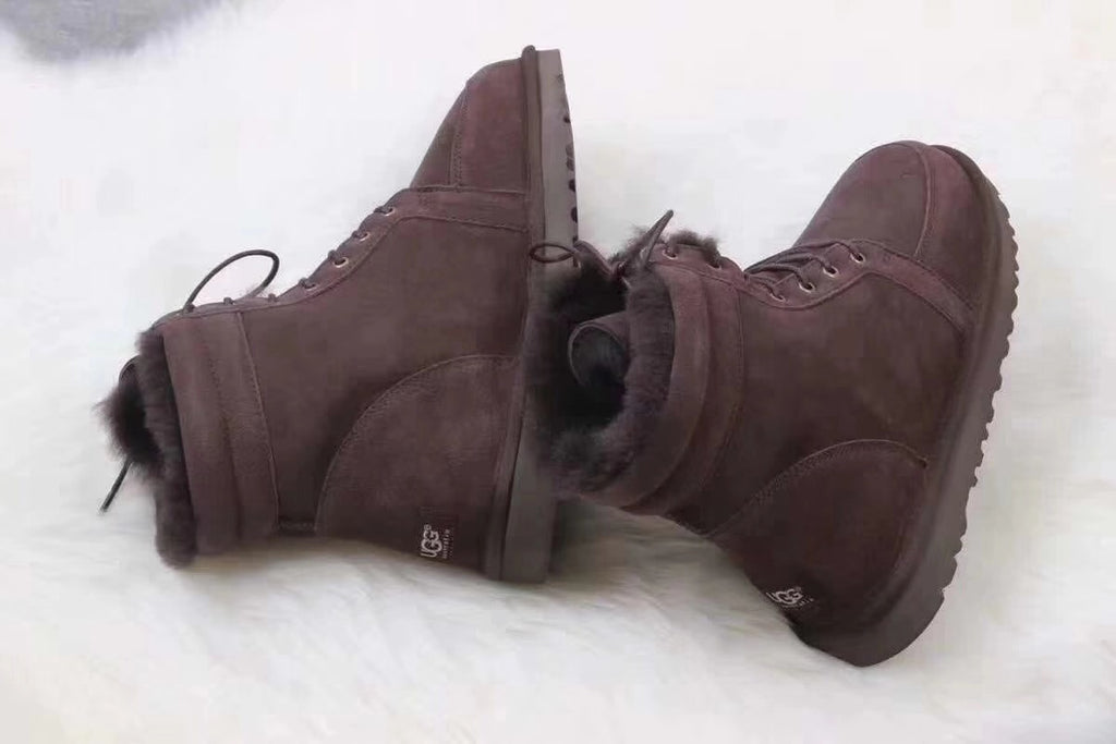 097 Versatile Fur-Lined Martin Boots – Chocolate