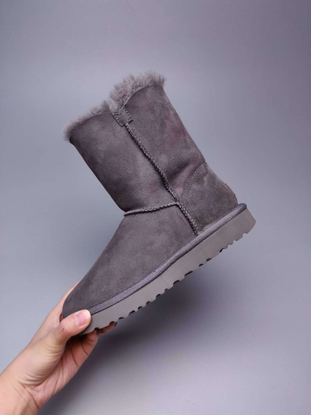 2480 Side-Zip Mid-Calf Boots – Grey (In Stock)