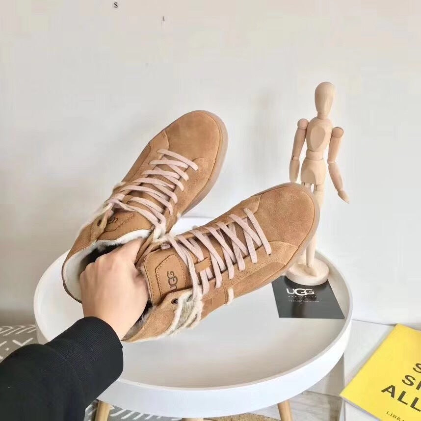 4473 California Hi-Top Sneaker 2.0 – Lace-Up Shearling Edition (Chestnut Brown)