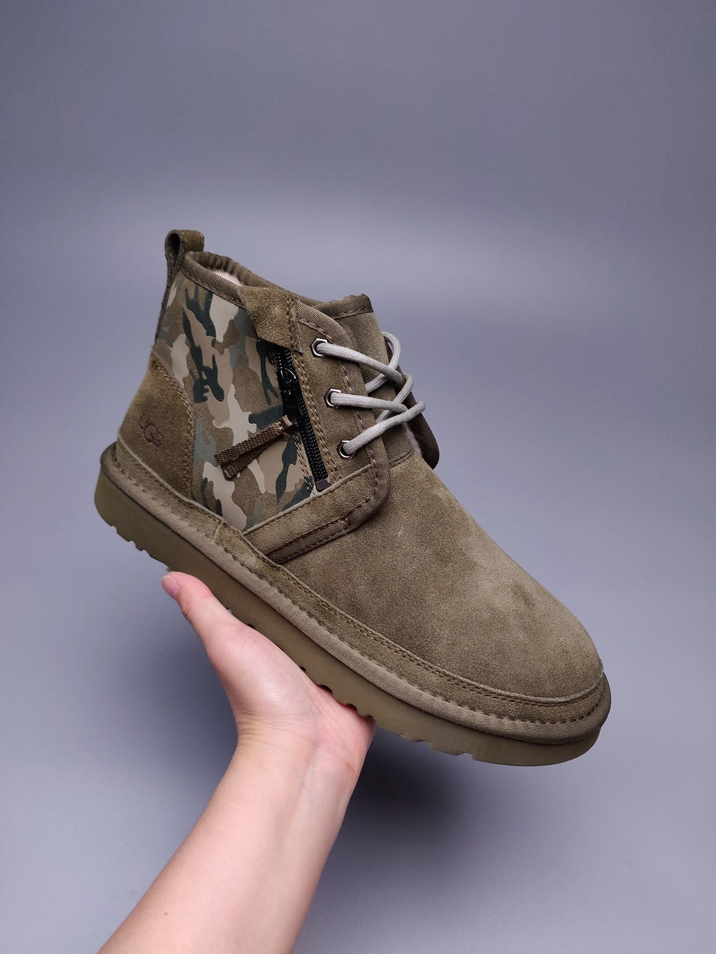 4193 Color-Block Camo Men’s Boots – Army Green (In Stock)