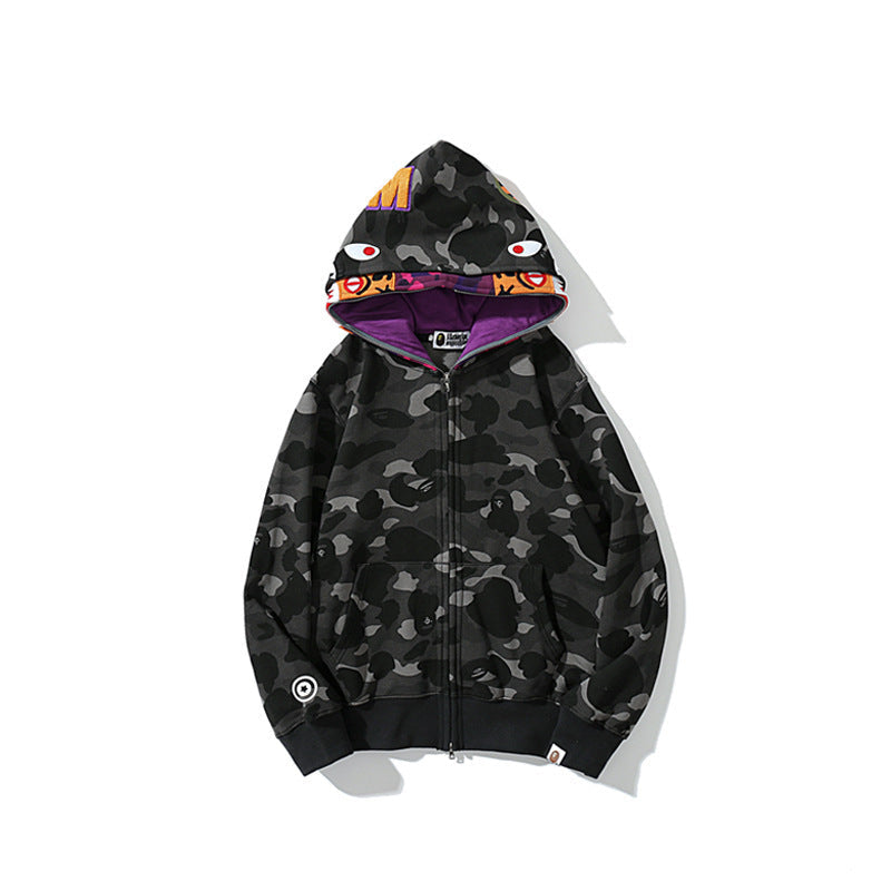 Bathing Ape Camouflage Sweater Autumn and Winter Coat