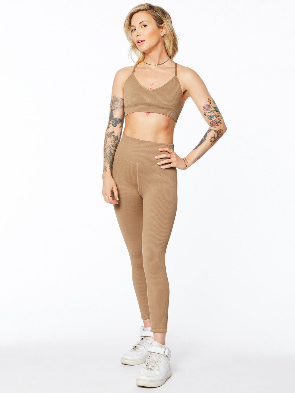 SEAMLESS CHUNKY RIB BRA PUTTY