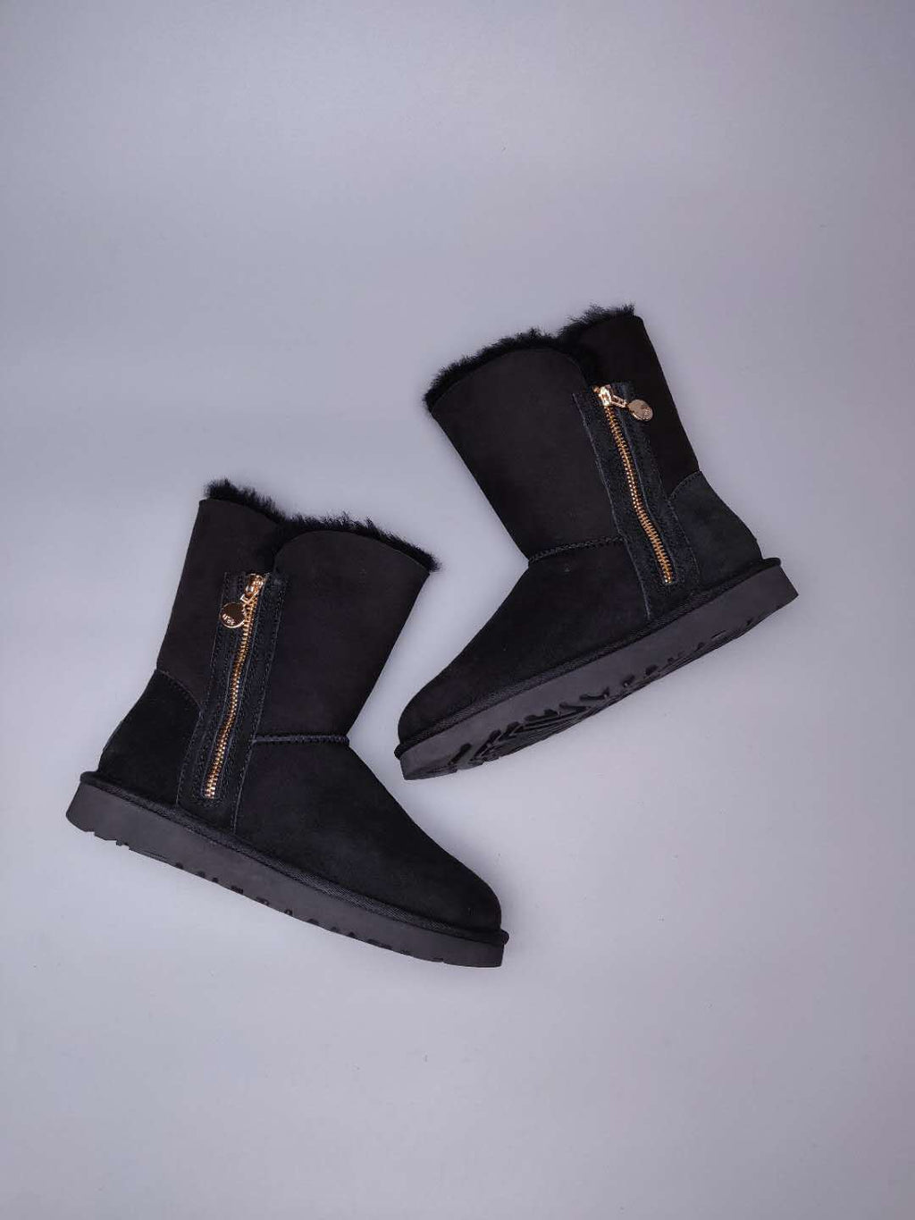 2480 Side-Zip Mid-Calf Boots – Black (In Stock)