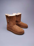 2480 Side-Zip Mid-Calf Boots – Chestnut (In Stock)