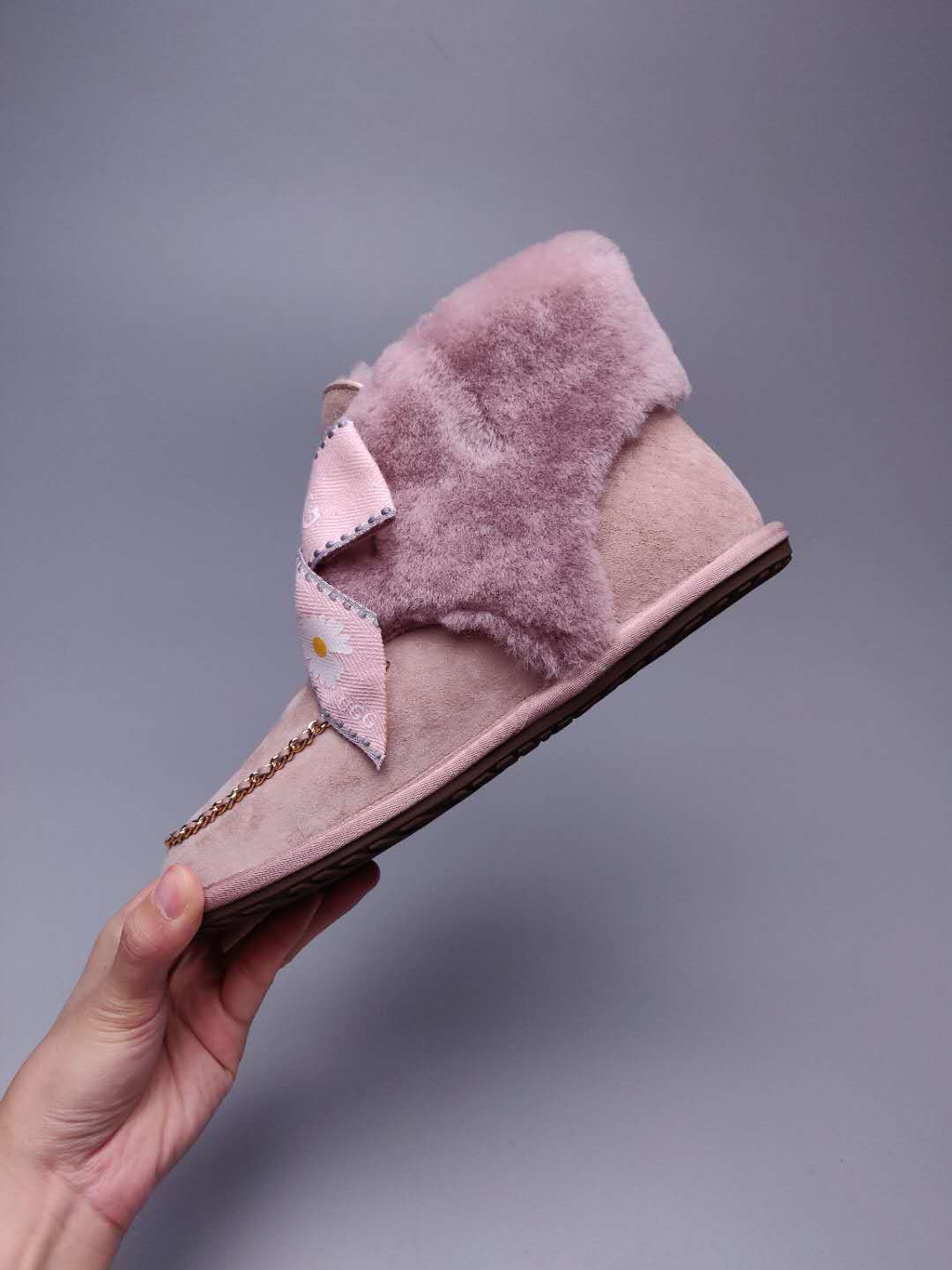 7888 Daisy Chain Ribbon Boots – Dusty Pink (In Stock)
