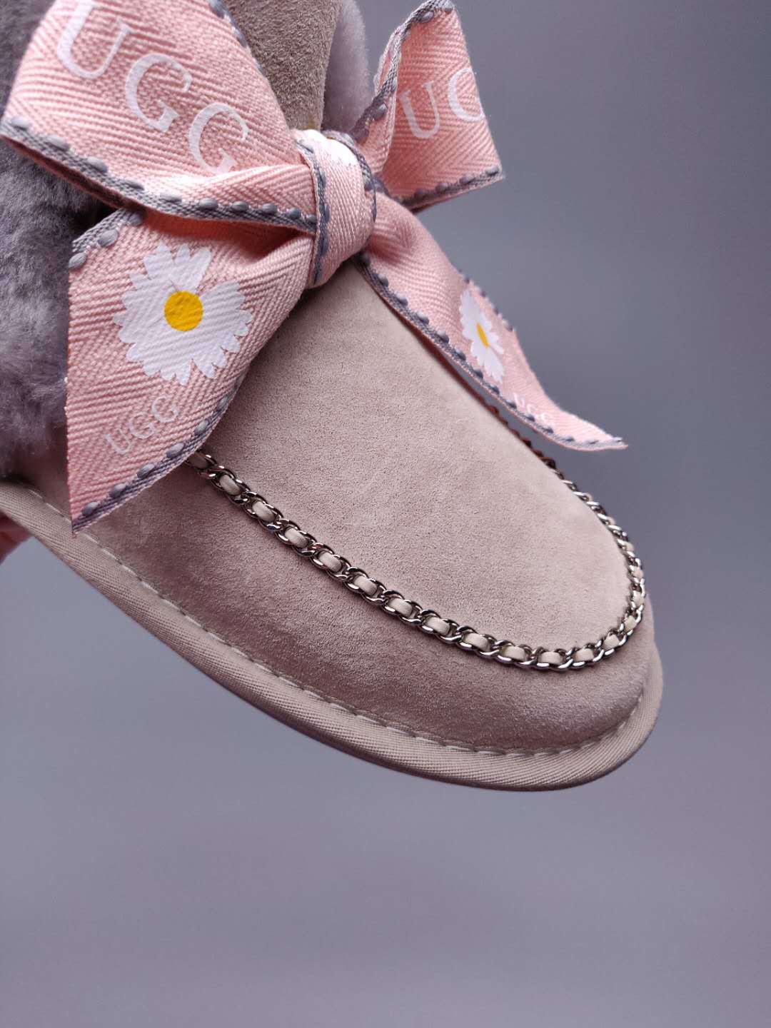 7888 Daisy Chain Ribbon Boots – Grey (In Stock)