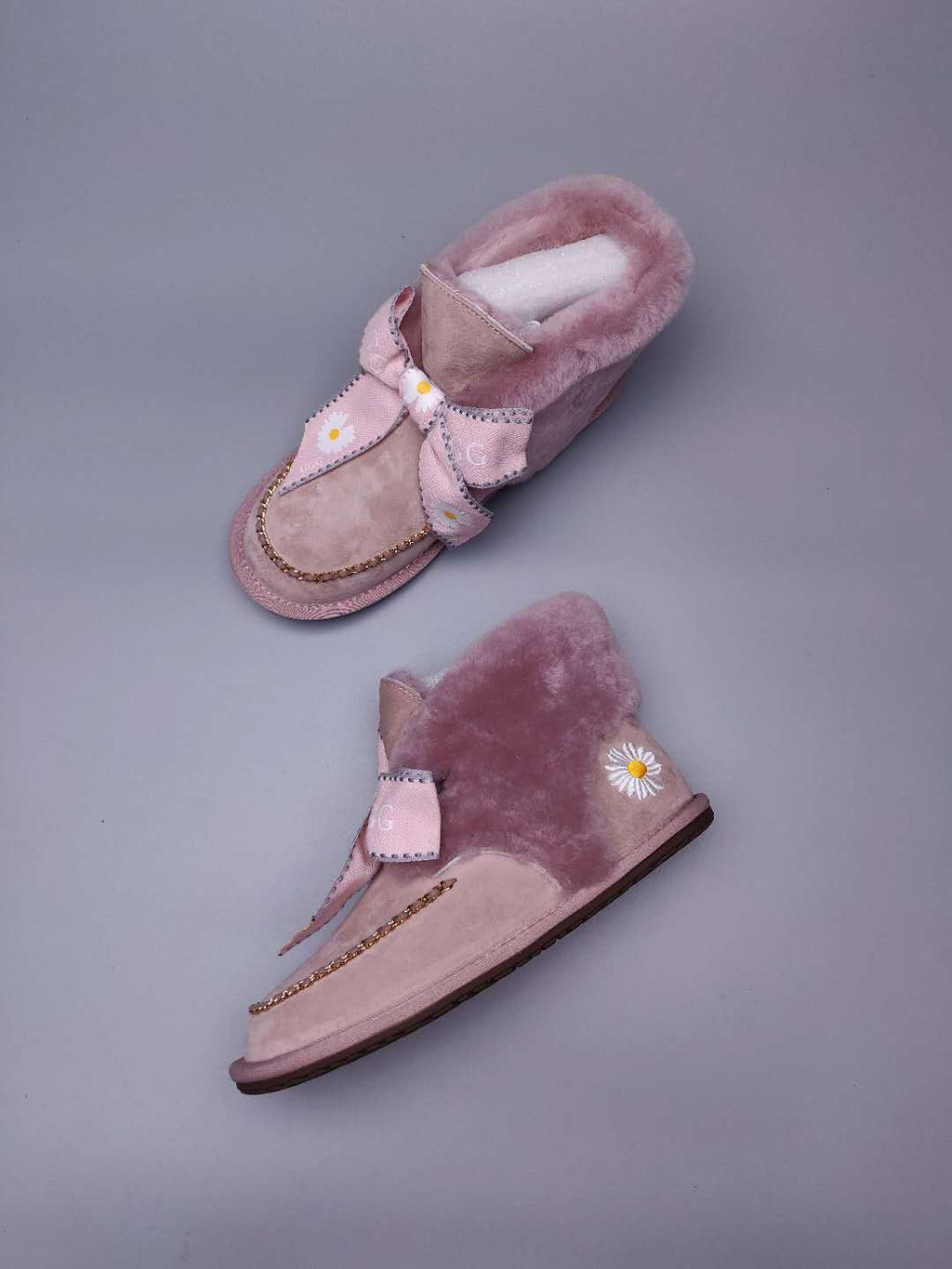 7888 Daisy Chain Ribbon Boots – Dusty Pink (In Stock)