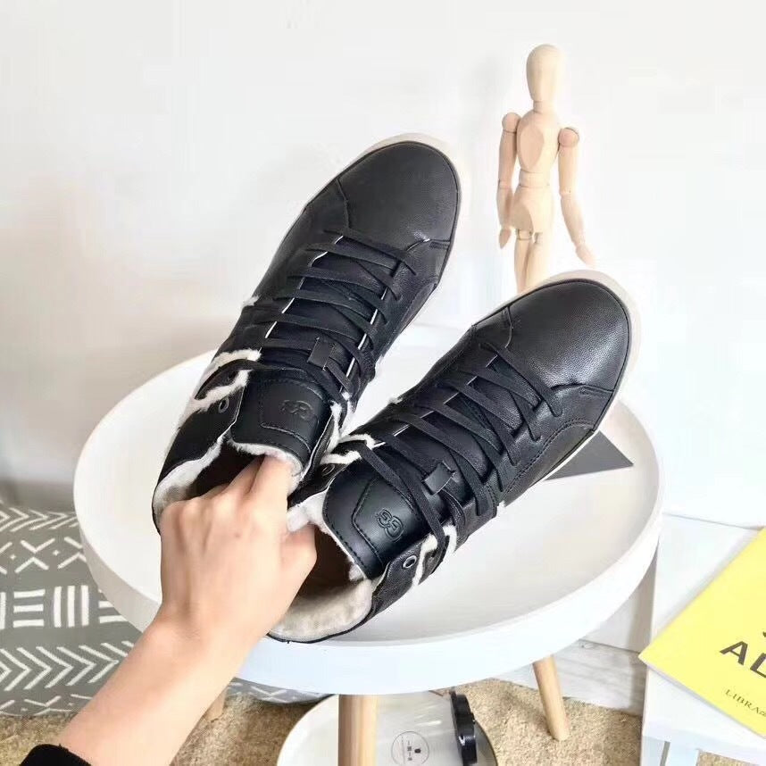 4473 California Hi-Top Sneaker 2.0 – Lace-Up Shearling Edition (Black)