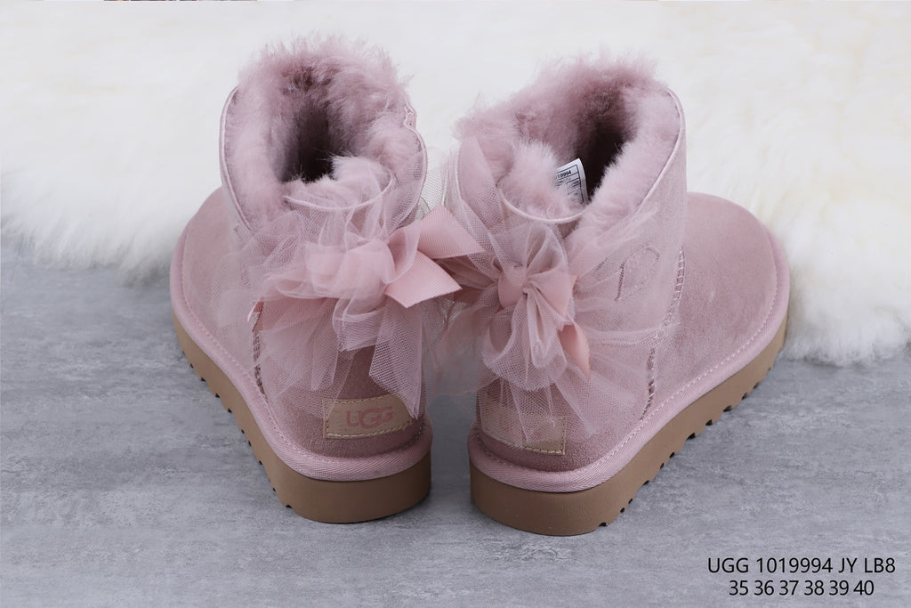 9994 Classic Mini II Mesh Bow Boots – Dusk Pink (In Stock)