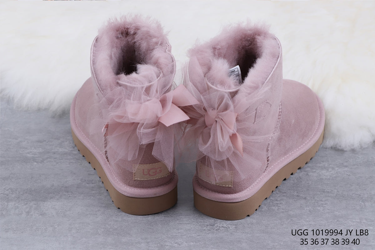 9994 Classic Mini II Mesh Bow Boots – Dusk Pink (In Stock)