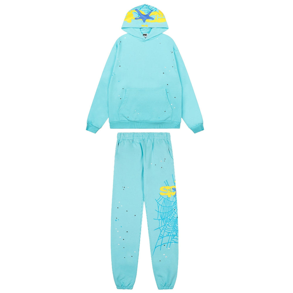 Sp5der Spiderweb Graphic Hoodie & Jogger Matching Set