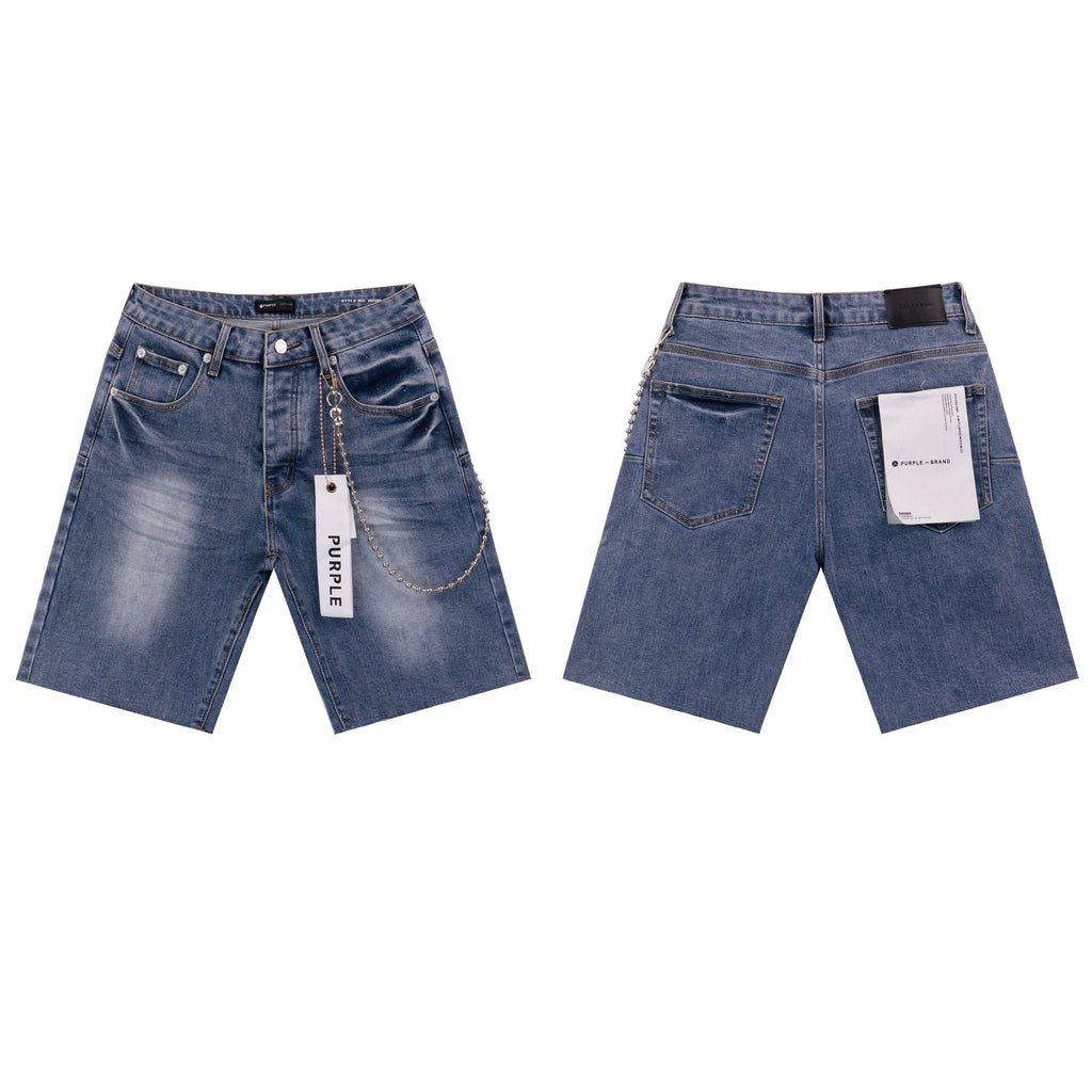 Purple Brand Chain Detail Denim Shorts