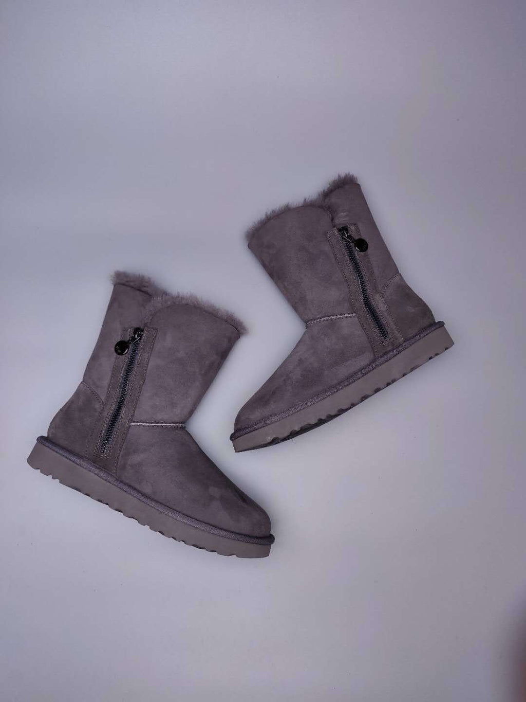 2480 Side-Zip Mid-Calf Boots – Grey (In Stock)