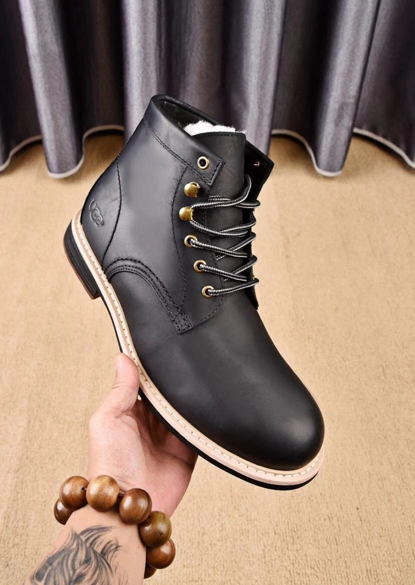 8727 Leather Shoes – Grimsun Series (Black)