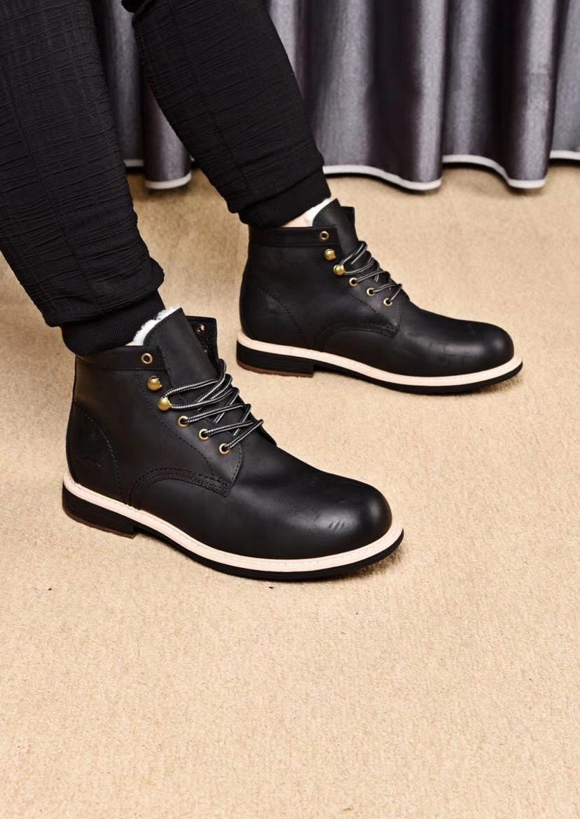 8727 Leather Shoes – Grimsun Series (Black)