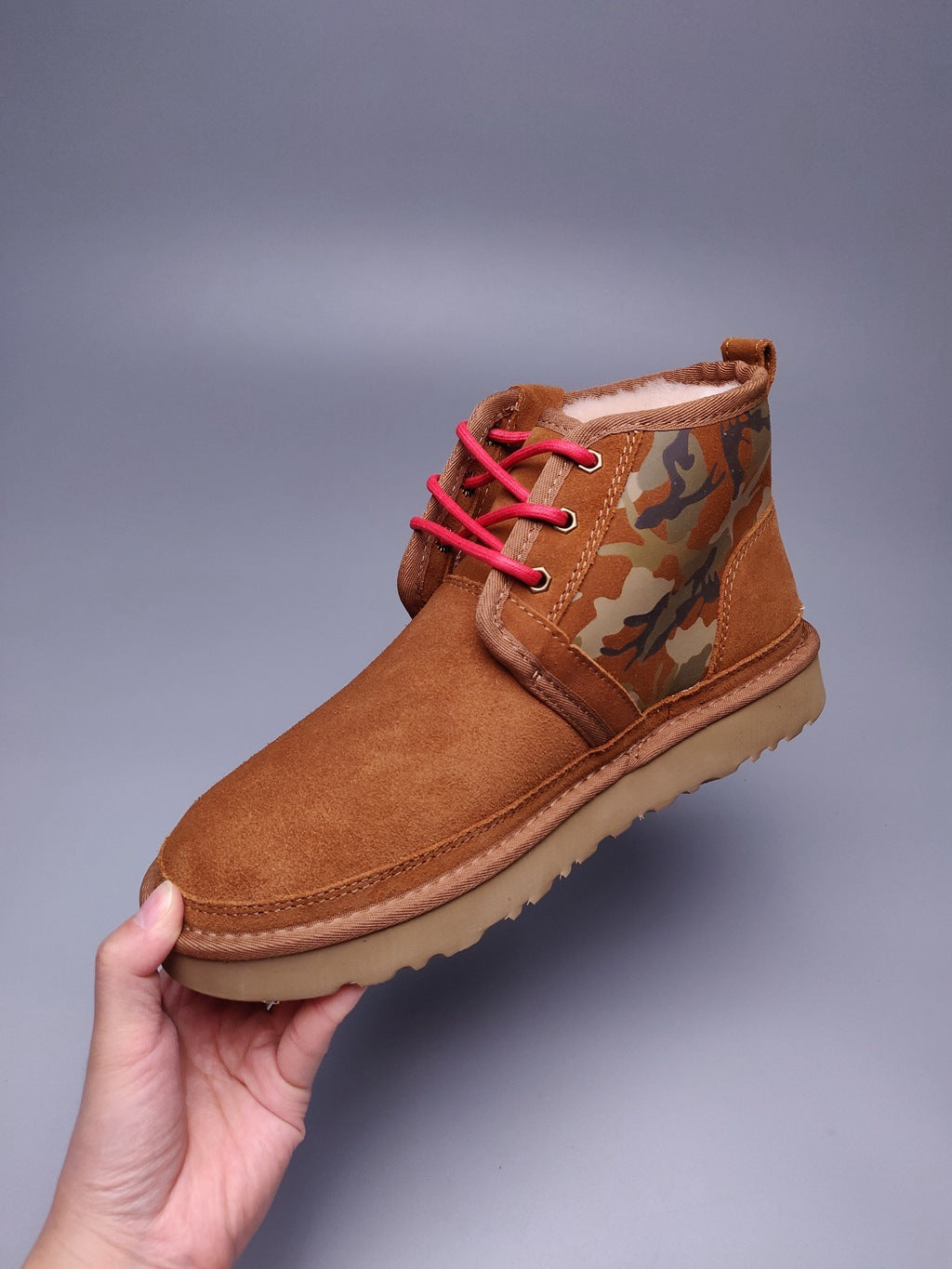 4193 Color-Block Camo Men’s Boots – Chestnut (In Stock)