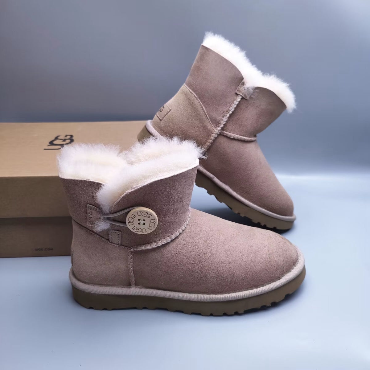6422 Mini Bailey Button II Boots – Sand (In Stock)