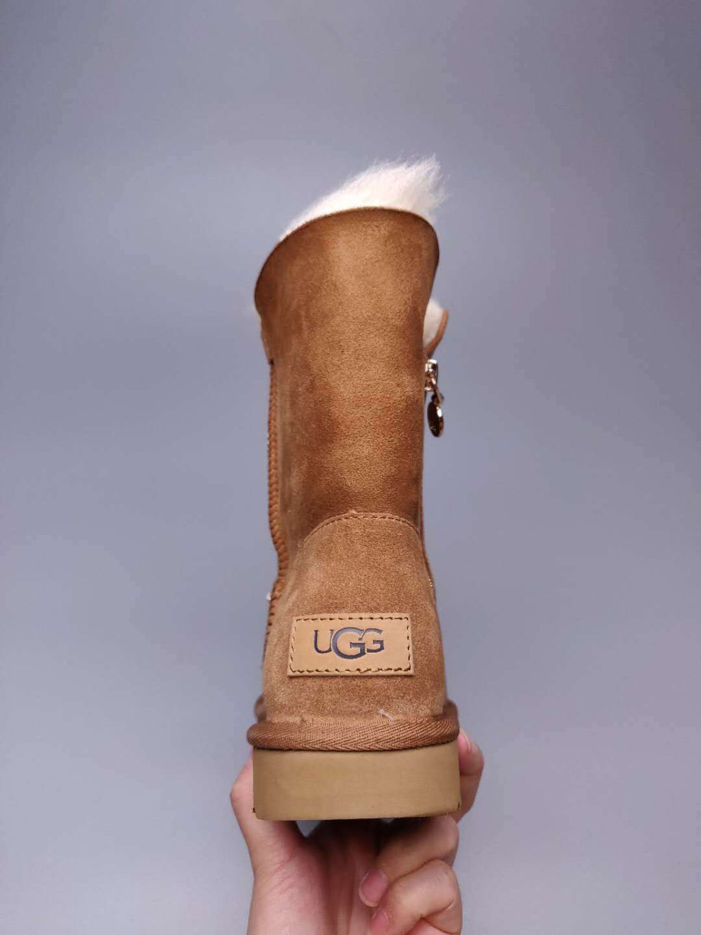 2480 Side-Zip Mid-Calf Boots – Chestnut (In Stock)