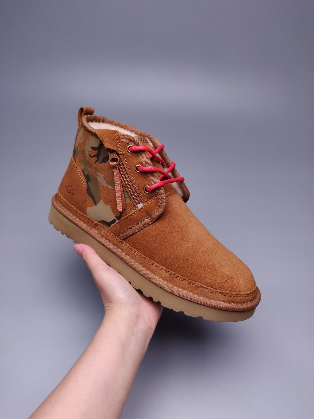 4193 Color-Block Camo Men’s Boots – Chestnut (In Stock)