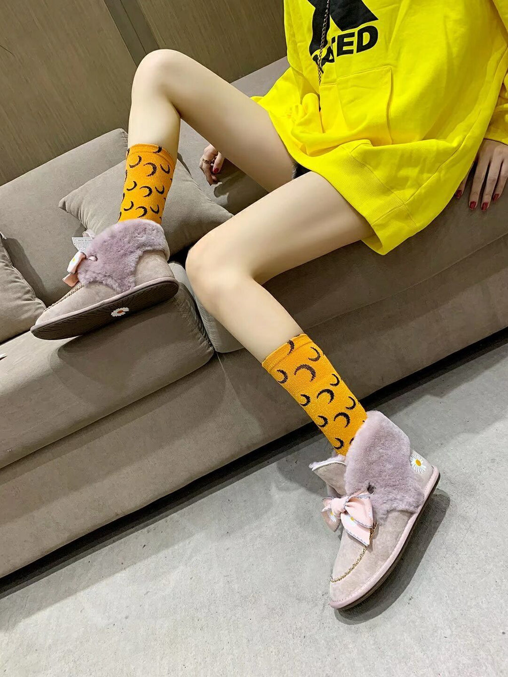 7888 Daisy Chain Ribbon Boots – Dusty Pink (In Stock)