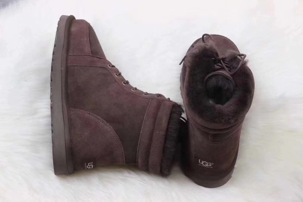 097 Versatile Fur-Lined Martin Boots – Chocolate