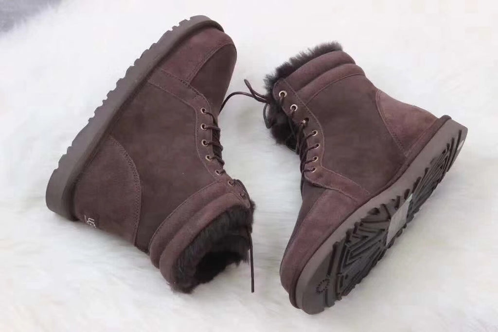 097 Versatile Fur-Lined Martin Boots – Chocolate