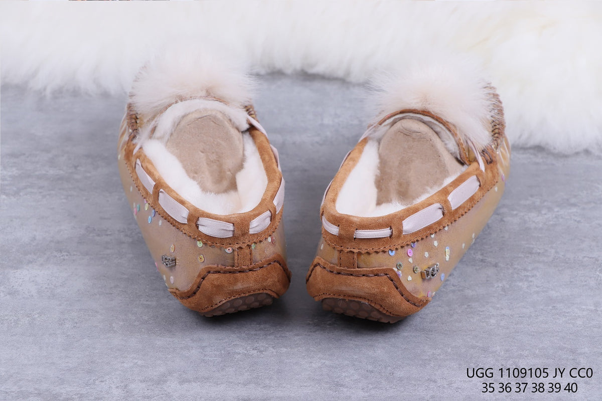 6125 Glow-in-the-Dark Starry Night Moccasin Boots – Chestnut | US Limited Edition (In Stock)