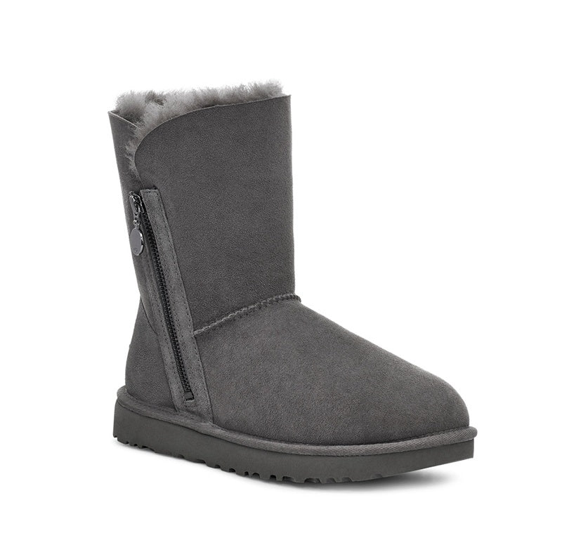 2480 Side-Zip Mid-Calf Boots – Grey (In Stock)