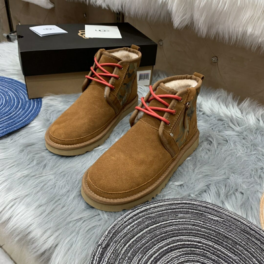4193 Color-Block Camo Men’s Boots – Chestnut (In Stock)