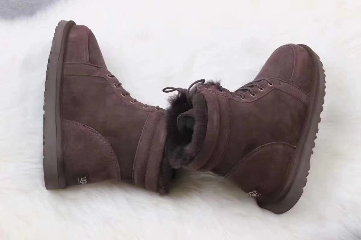 097 Versatile Fur-Lined Martin Boots – Chocolate