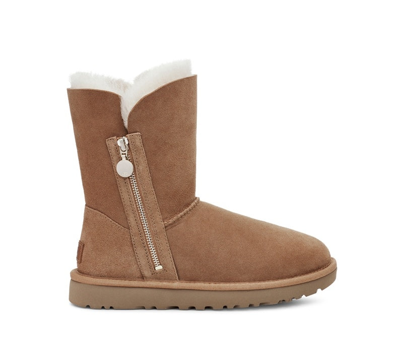 2480 Side-Zip Mid-Calf Boots – Chestnut (In Stock)