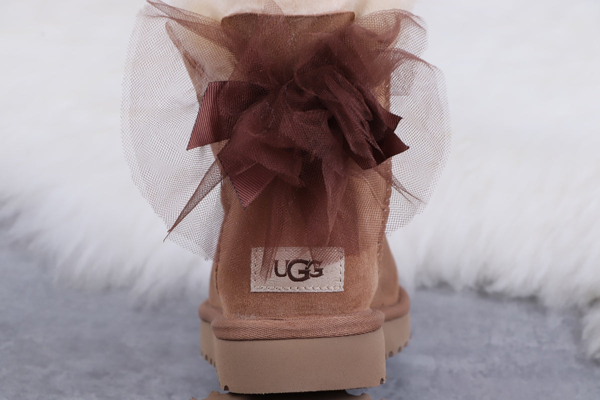 9994 Classic Mini II Mesh Bow Boots – Chestnut (In Stock)